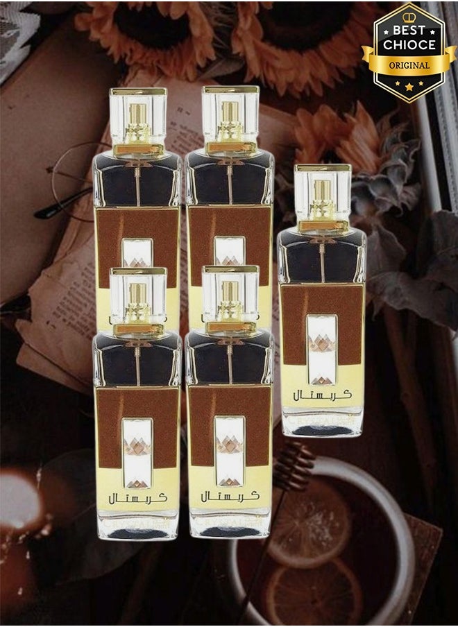 أرض الزعفران 5 قطع عطر كريستال وايت 100 مل  - Image 1
