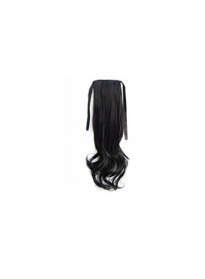 NIBEMINENT Ponytail Curly Hair Extension Wig Black 50cm