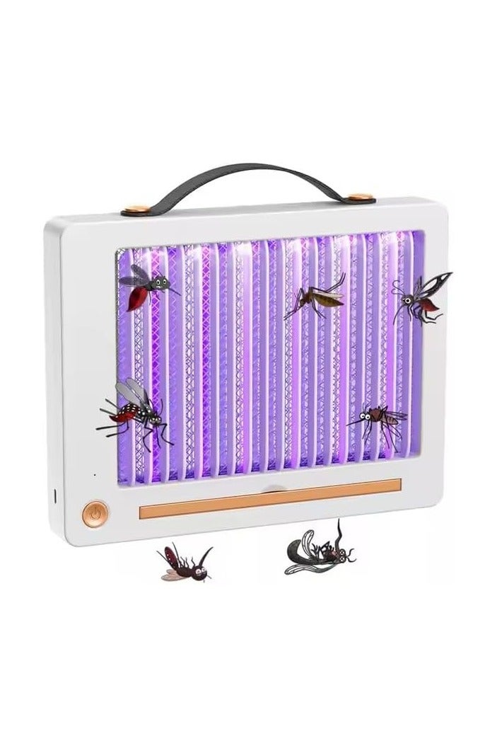Bug Zapper & Mosquito Killer – Powerful Electronic Insect Trap with UV Light, Easy-to-Clean Removable Tray – Effective Fly, Mosquito & Insect Control for Home, Kitchen, Office (White) - Image 1