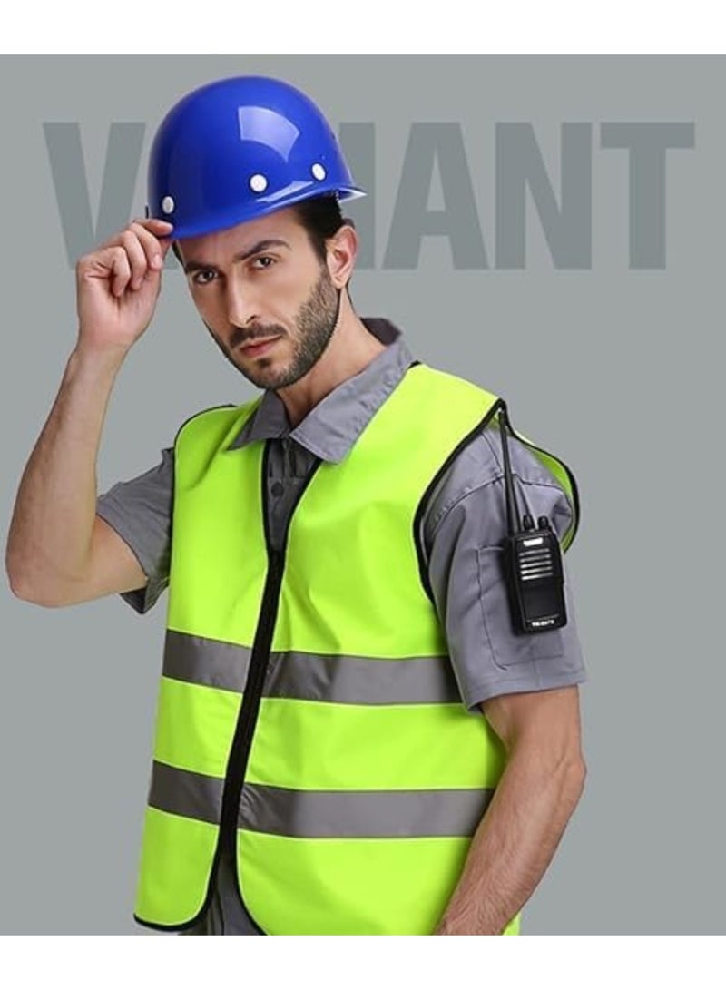 LIMOS Reflective Safety Vest High Visibility Breathable Warning Jacket Bright Neon Color with 2 Inch Reflective Strips -Zipper Front (Green) - Image 5