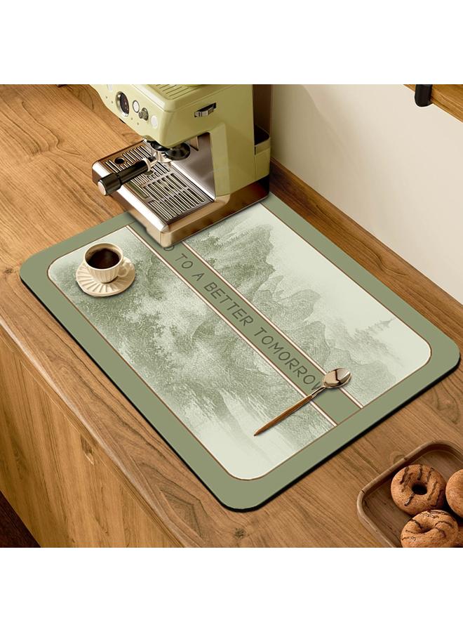 Bluejw American Retro Style Kitchen Draining Pad Water Absorbent Quick-drying Tableware Pad Bar Counter Heat Insulation Pad Coffee Machine Draining Pad In Stock  - Image 4