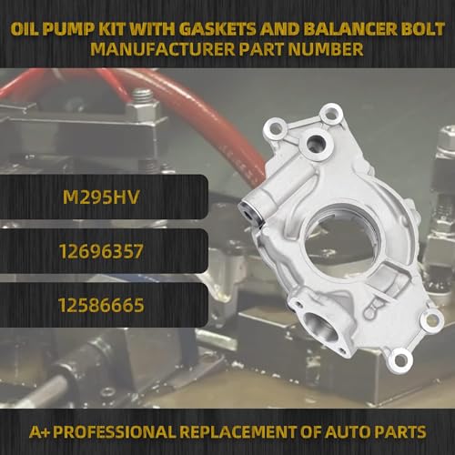 Dasbecan M295HV High Volume Melling Oil Pump kit Compatible with 4.8L 5.3L 6.0L Silverado Avalanche Suburban Tahoe Trailblazer GMC Sierra Yukon Cadillac Escalade, with Gaskets and Balancer Bolt - Image 3