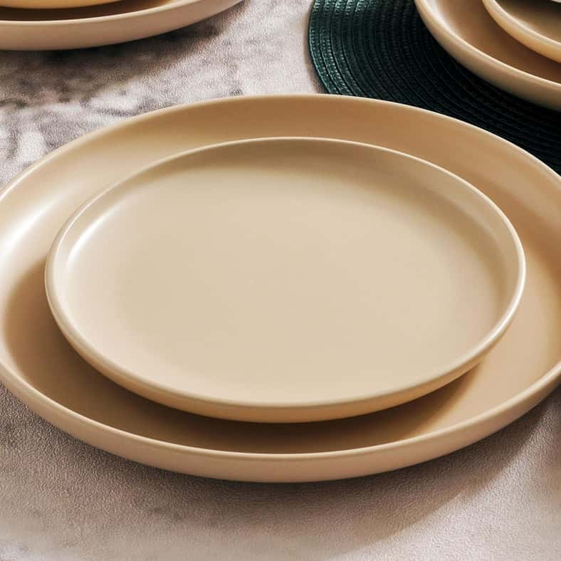 Pan Home طقم عشاء بيفين 18 قطعة من الخزف - كريمي - Image 3