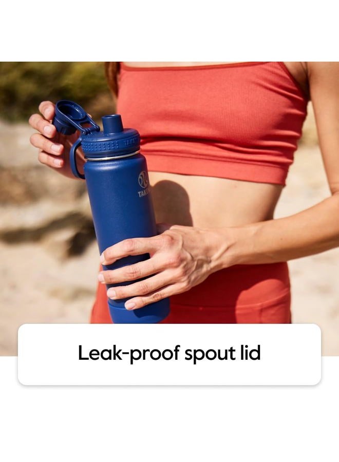 Takeya Actives Water Bottle with Spout Lid - Bottle with Double Stainless Steel Insulation - Dishwasher Safe & BPA-Free - Bottle with Spout Lid & Removable Bumper - 32 oz, Midnight Blue  - Image 5