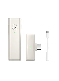 Mini Wireless Lavalier 2.4G Microphone 360° Omnidirectional Lapel Mic Noise Reduction  Compatible with Type-C Android Smartphone Tablet Real-time Audio Monitor