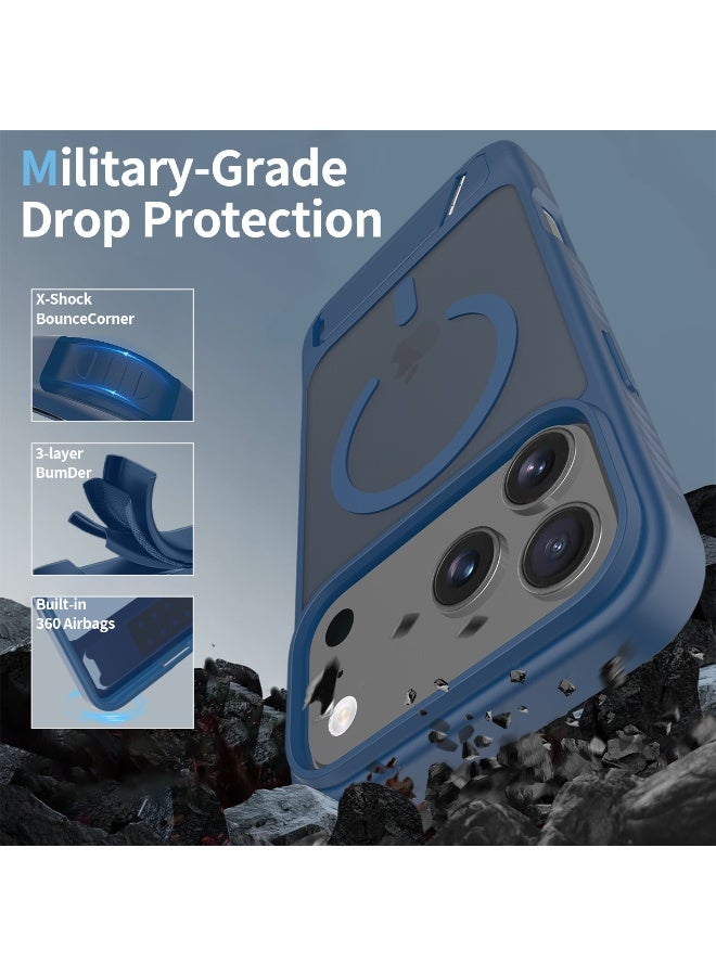 ZXING Military Grade MagSafe iPhone 17 Pro Max Case in Deep Blue with Drop Protection Adjustable Stand and Slim Profile - Image 2