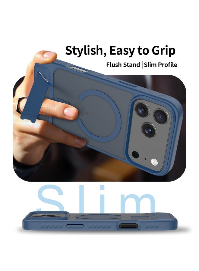 ZXING Military Grade MagSafe iPhone 17 Pro Max Case in Deep Blue with Drop Protection Adjustable Stand and Slim Profile - Image 4