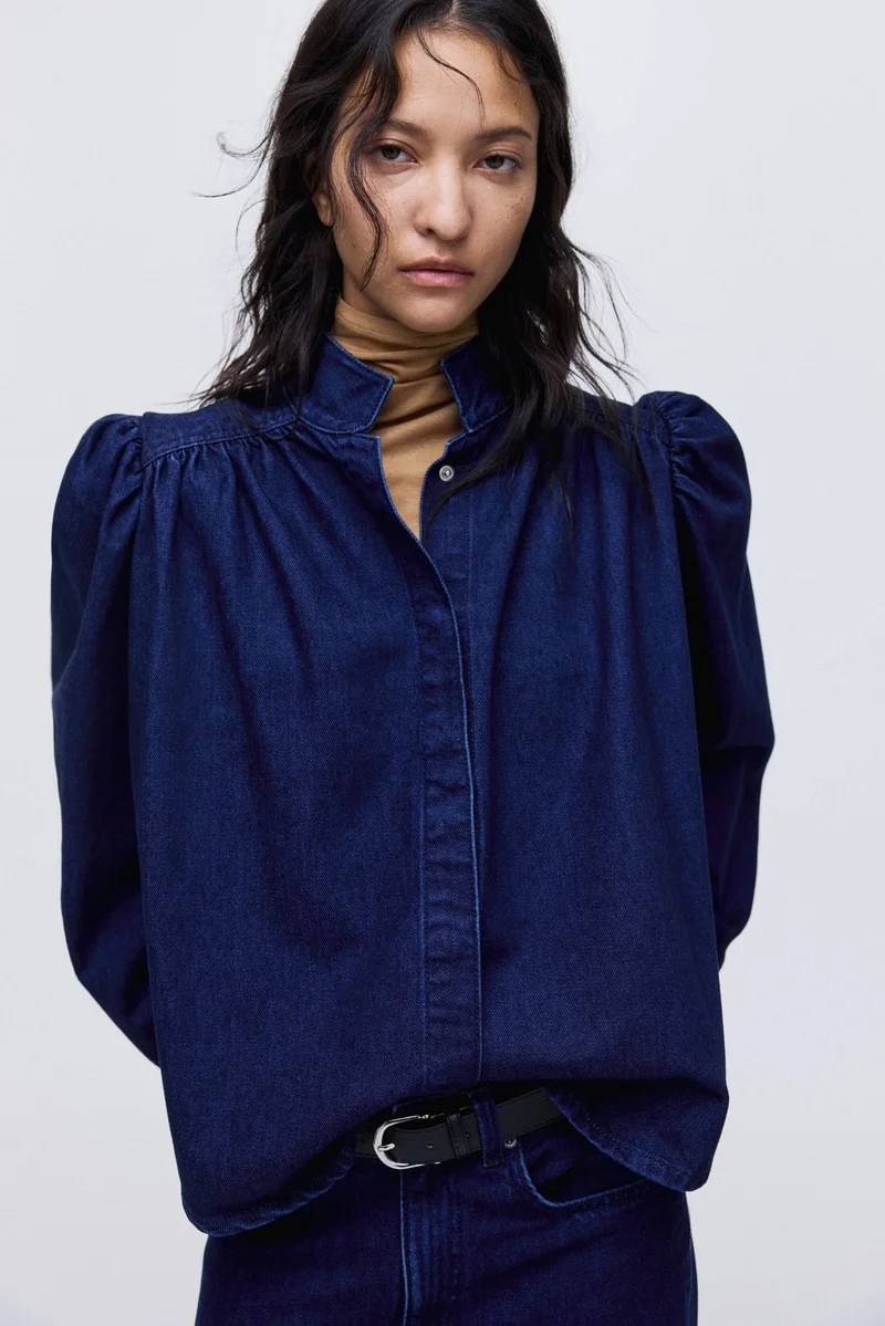 H&M Oversized denim blouse