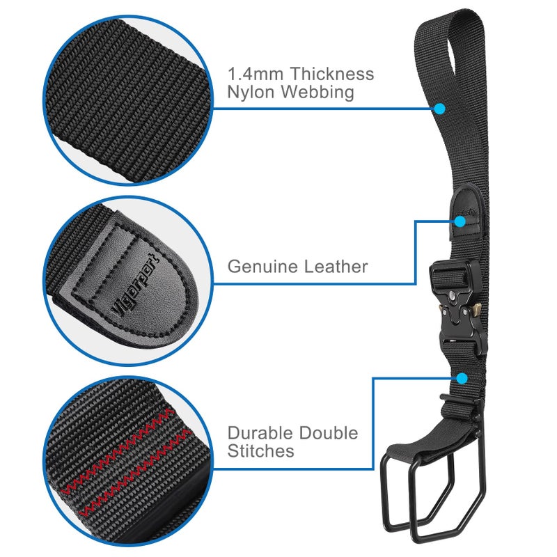 Vigorport Luggage Hook Strap, J Hook for Add a Bag Luggage, Multi Adjustment Bag Strap Hook with Hands Free (Large Size/Metal Buckle) - Image 4
