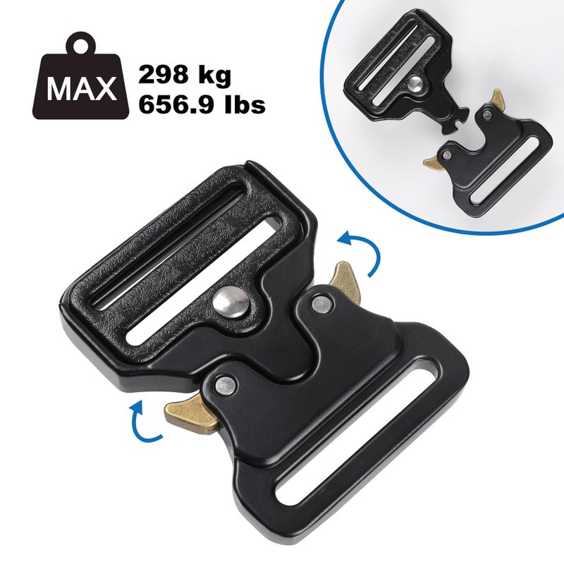 Vigorport Luggage Hook Strap, J Hook for Add a Bag Luggage, Multi Adjustment Bag Strap Hook with Hands Free (Large Size/Metal Buckle) - Image 3