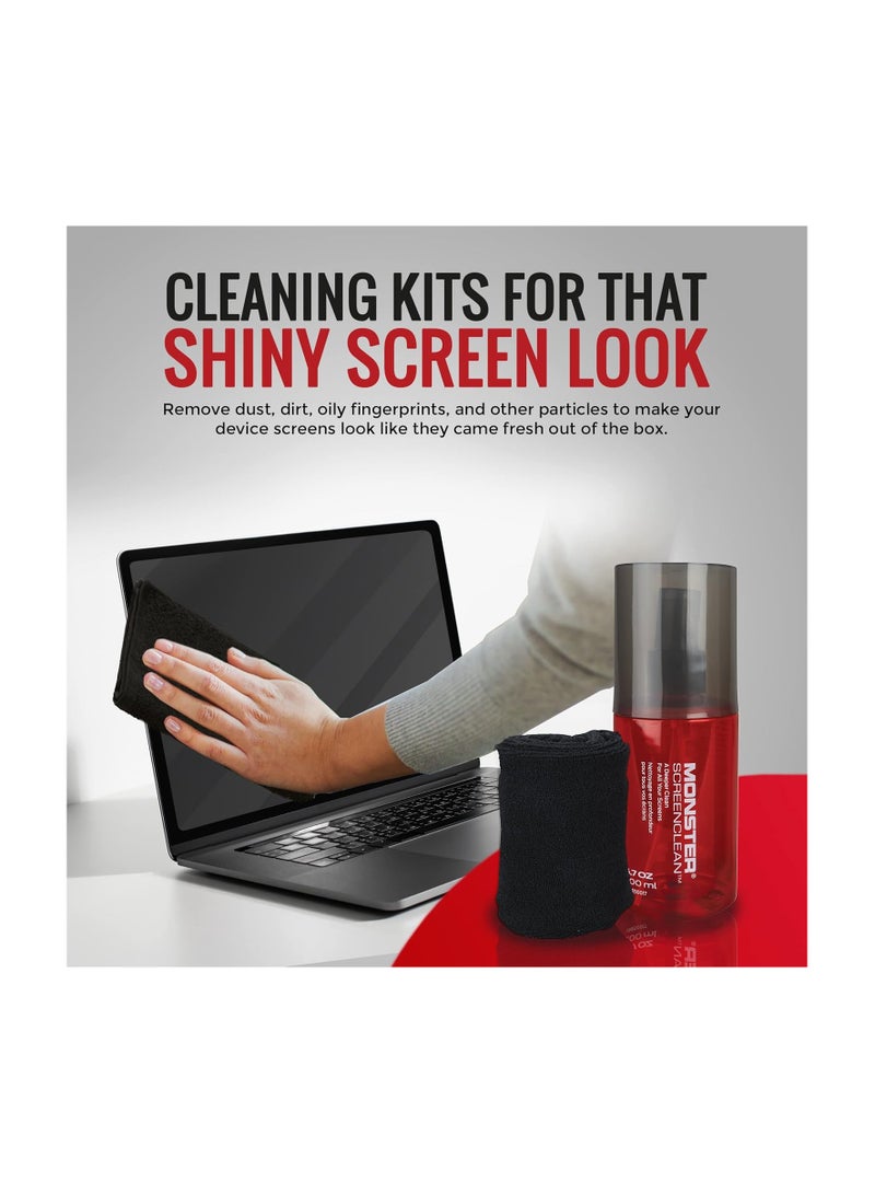 Monster Screen Clean display cleaner 200ml microfiber cloth - Image 2