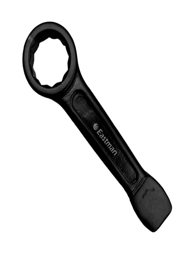 Eastman Slogging Spanners Wrench Ring End & Open End 50mm, Chrome Vanadium Steel Auto-Black Finish Wrench for Removing Very Tight Nuts and Bolts - E-2082 - Image 1