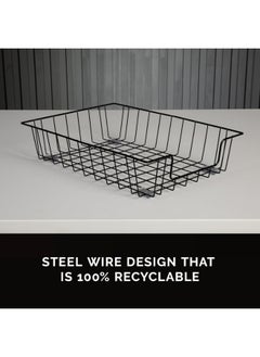 Fellowes Fellowes Workstation 3" Letter Desk Tray Organizer, Wire, Black (60112)  - Image 3