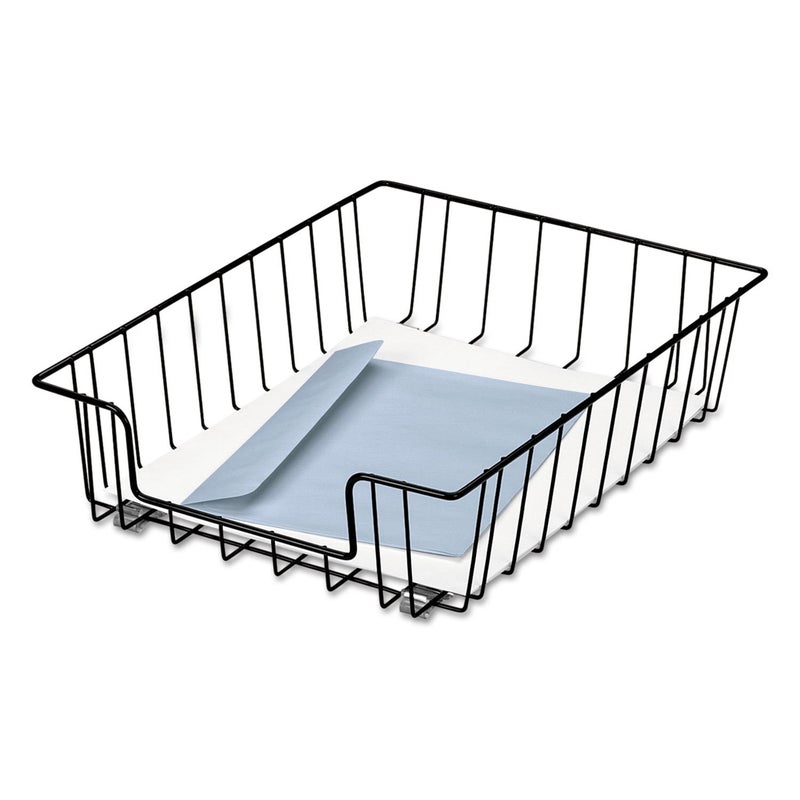 Fellowes Workstation 3" Letter Desk Tray Organizer, Wire, Black (60112) - Image 1