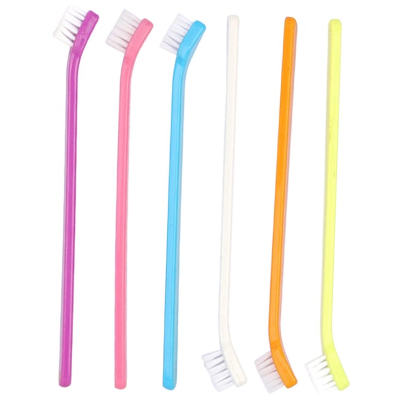 6Pcs Pet Toothbrush Set for Dogs and Cats Multiple Colors Oral Cleaning Tool to Prevent Bad Breath - Image 2