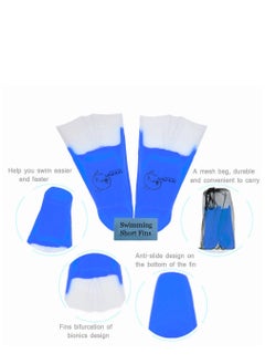 Silicone Swim Training Short Fins, Blue/White, Size XL (42-44) - pzsku/Z43C968649544F4F814CAZ/45/_/1692200226/ffb6a70d-9405-4b92-9e87-2627760a7732