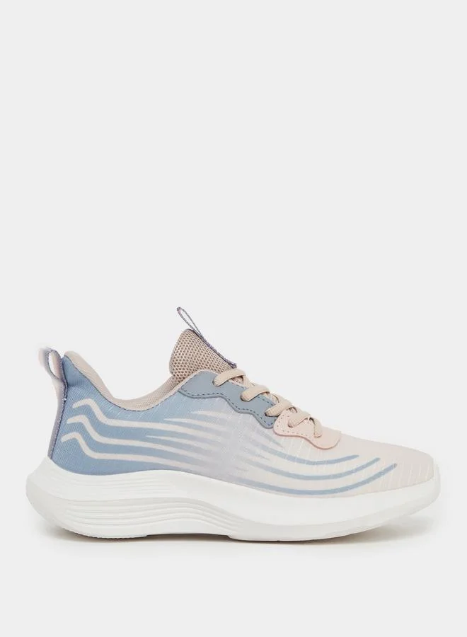 Styli Styli Ombre Print Lace Up Sneakers