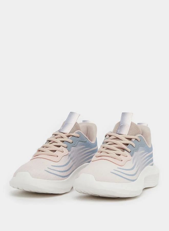 Styli Styli Ombre Print Lace Up Sneakers