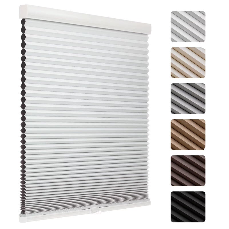MYshade Cordless Blackout Cellular Shades, 1.5" Honeycomb Window Blinds for Bedroom & Nursery, Thermal Insulated, Noise Reducing, Privacy Shades, Inside or Outside Mount (30" W x 72" H, White) - Image 1