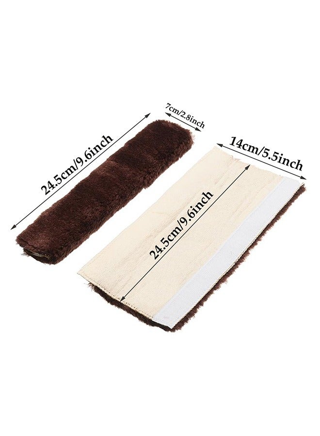 2 Pack Soft Faux Sheepskin Car Black Seat Belt Cover Pad Car Safety Seat Belt Strap Shoulder Pad For Adults And Children Suitable For Car Seat Belt Backpack Shoulder Bag - Image 3