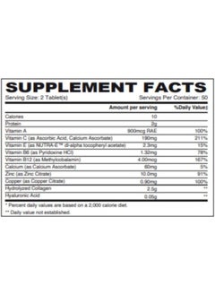 SUNSHINE NUTRITION Marine Collagen With Hyaluronic Acid, Vitamin C And E Healthy Hair, Skin And Nails Reduces Wrinkles Good For Strong Bones And Joints 100 Tablets  - Image 2