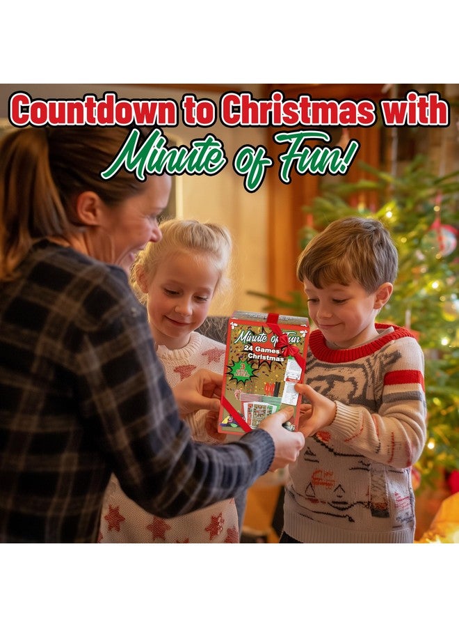 Funwares Minute of Fun, 24 Days of Christmas - 24 Fun Christmas-Themed Minute to Win It Games & Challenges for Kids, Adults, Teens, and Families - All Contents to Play are Included, 2-12 Players! - Image 2