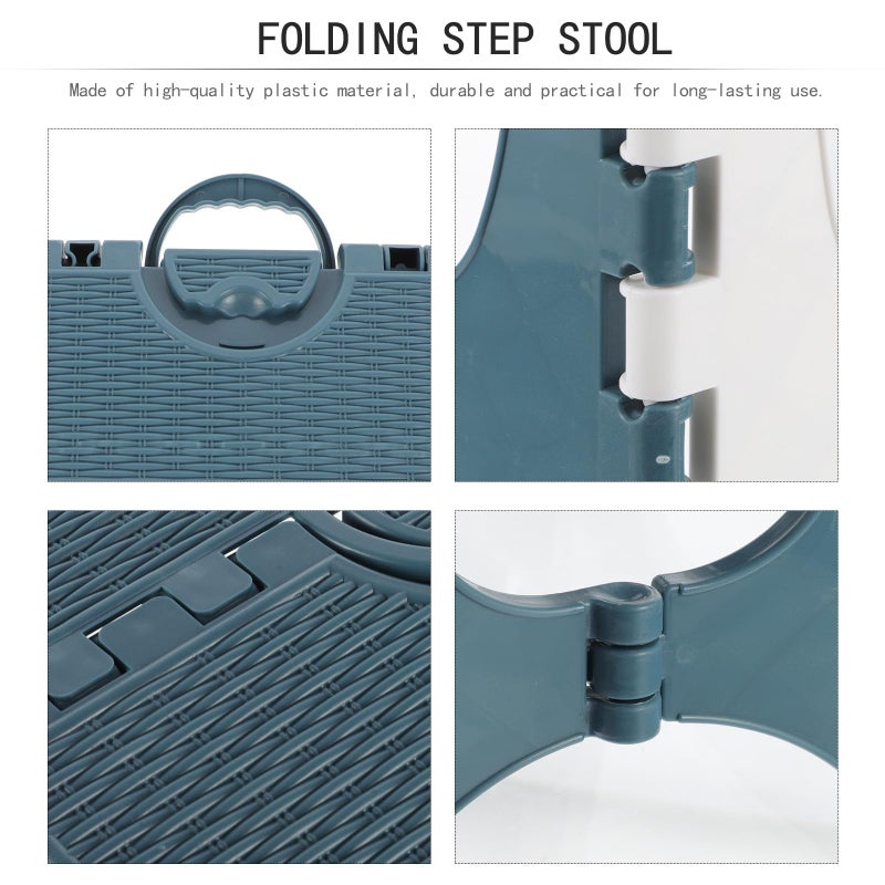 Portable Folding Stool Lightweight Plastic Outdoor Camping Seat Nordic Blue Single Piece - Image 5