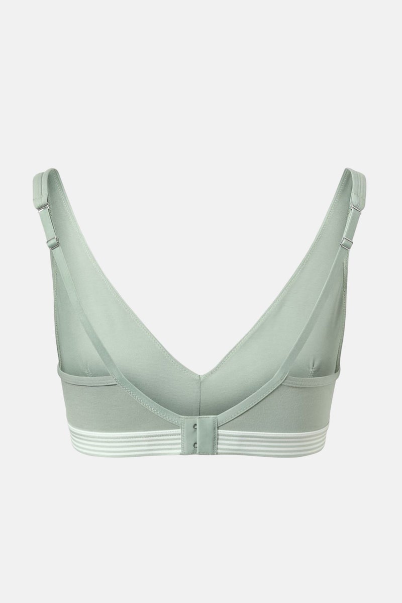 Tchibo Women Textured Non Padded Underwired Bra, Mint Green - Image 3