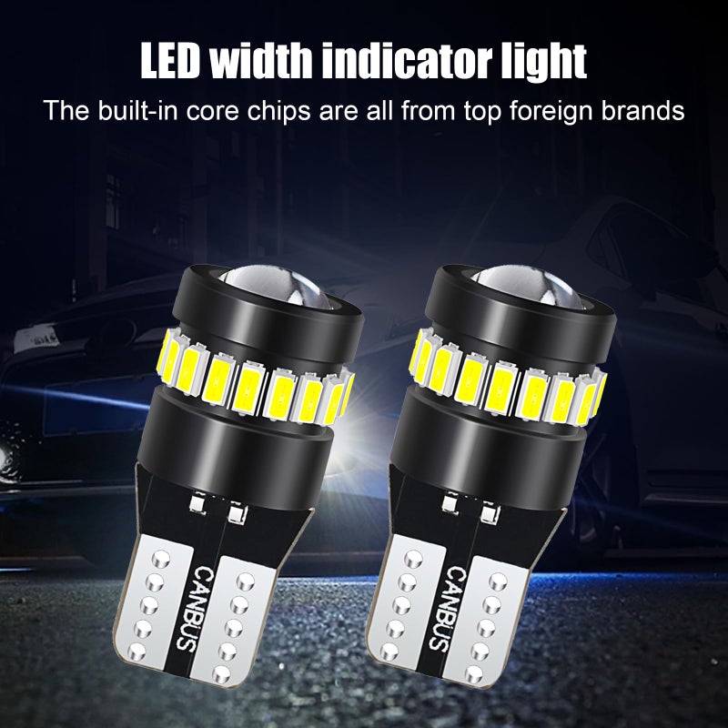 ZKFAR 2 PCS T10 LED Bulbs, 18SMD 3014 1SMD 3030 Chipset, 155 Lumens Super Bright Light 6500K White Light, Car LED Width Light Side Marker Light - Image 5
