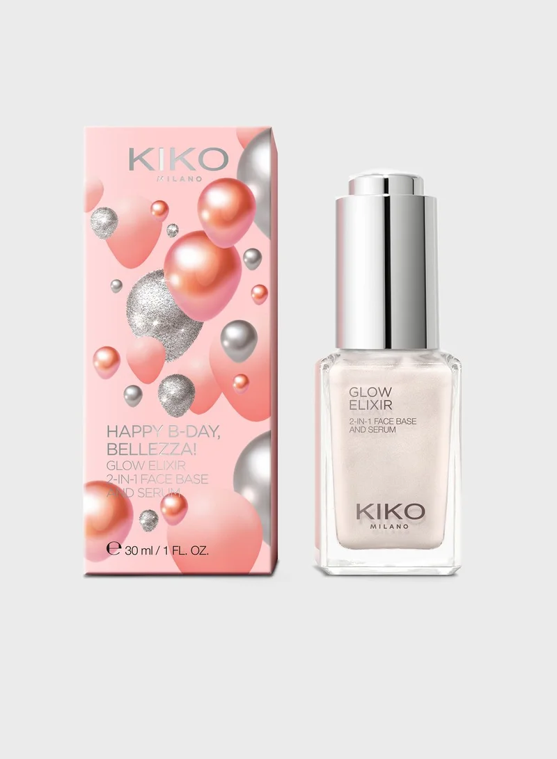 KIKO MILANO HAPPY B-DAY, BELLEZZA! GLOW ELIXIR 2-IN-1 FACE BASE & SERUM