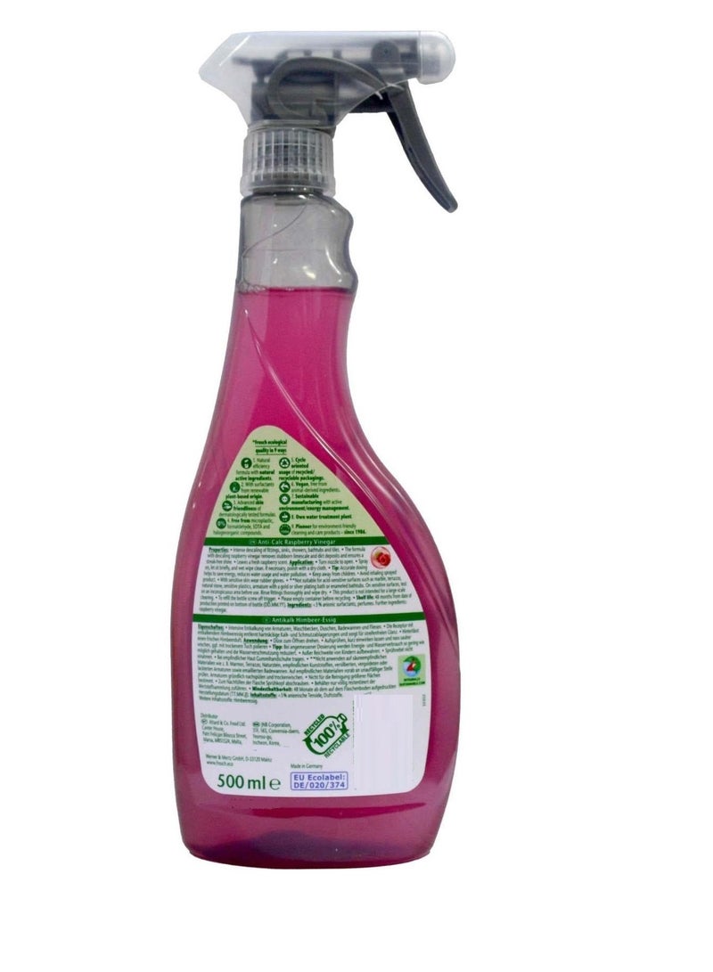 Frosch Anticalc Raspberry Vinegar Descaler 500 ML - Image 2