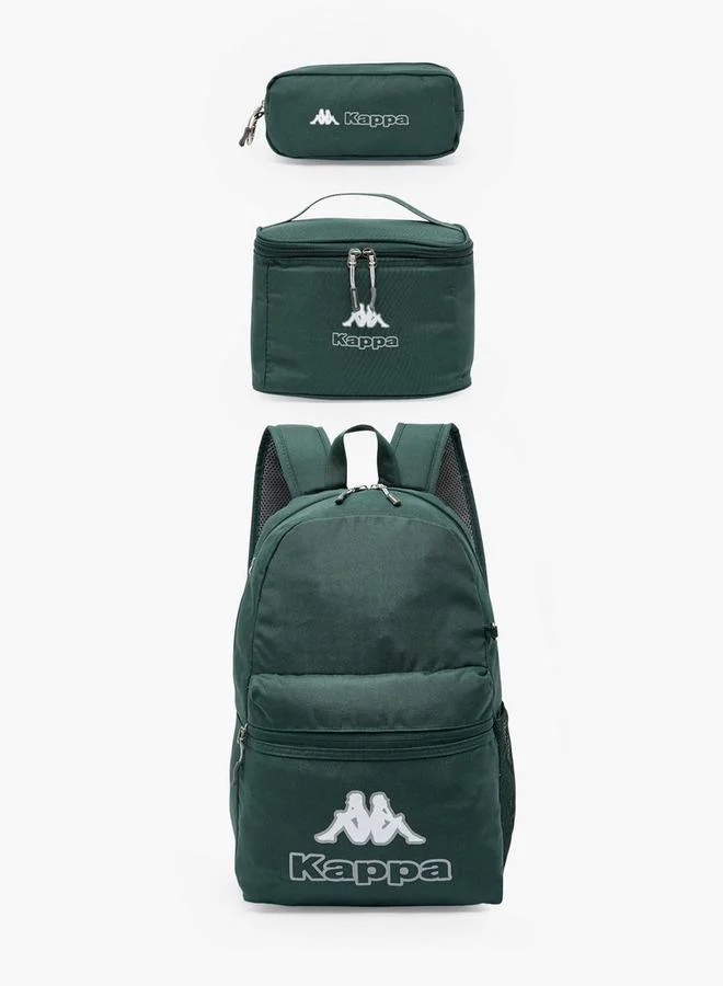 كابا Logo Print 3-Piece School Backpack Set For Kids 8-13 Years With Pencil Pouch And Lunch Bag - 13x27x27 CM