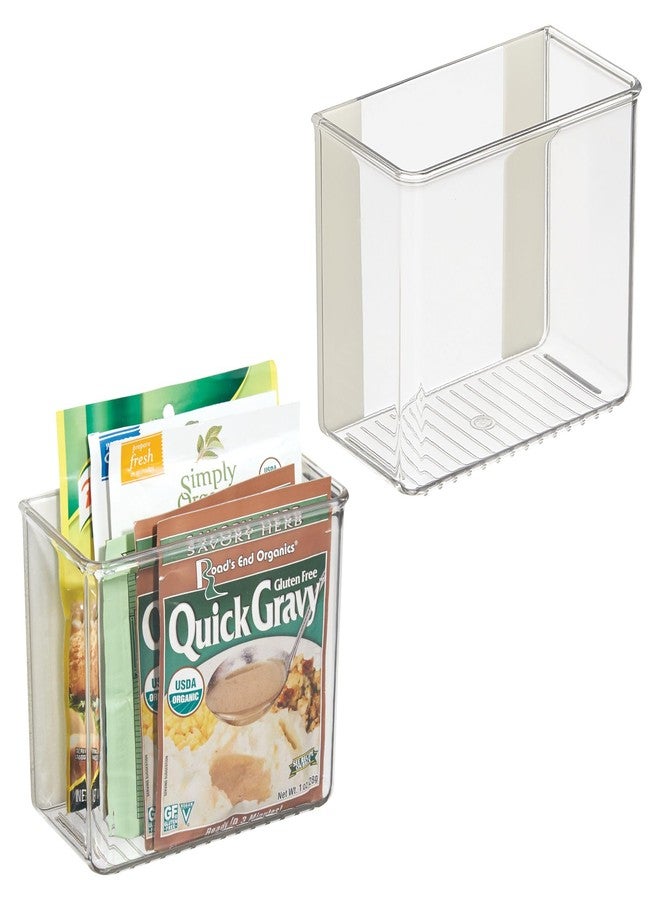InterDesign iDesign Adhesive Organizer Bin - Damage-Free Hanging for Kitchen, Bathroom, or Office - Set of 2 - Clear - Image 1