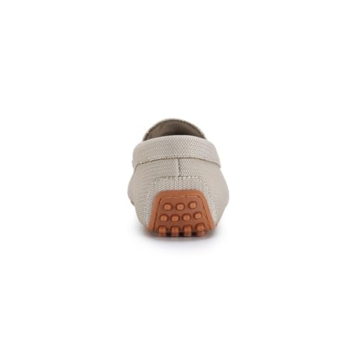 Ferro Aldo Dave Men's Classic Driving Loafer | Casual Slip-on Moccasin in Breathable Canvas Fabric | MFA19733 | in Clay Beige, Size 9.5 - Image 4