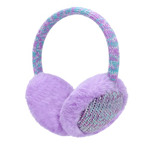 BUTITNOW Kids Knit Earmuffs Soft Plush Comfortable Winter Outdoor Ear Warmers for Boys Girls Age 4-16 Years - Image 1