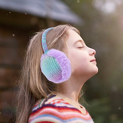 BUTITNOW Kids Knit Earmuffs Soft Plush Comfortable Winter Outdoor Ear Warmers for Boys Girls Age 4-16 Years - Image 5