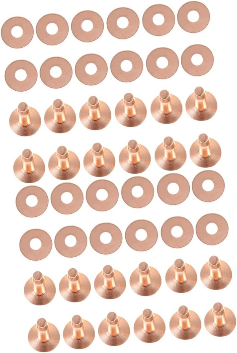 NUOBESTY 40sets Metal Leather Rivets Kit DIY Luggage Leather Rivet Kit Smooth Edges for Craft - Image 1