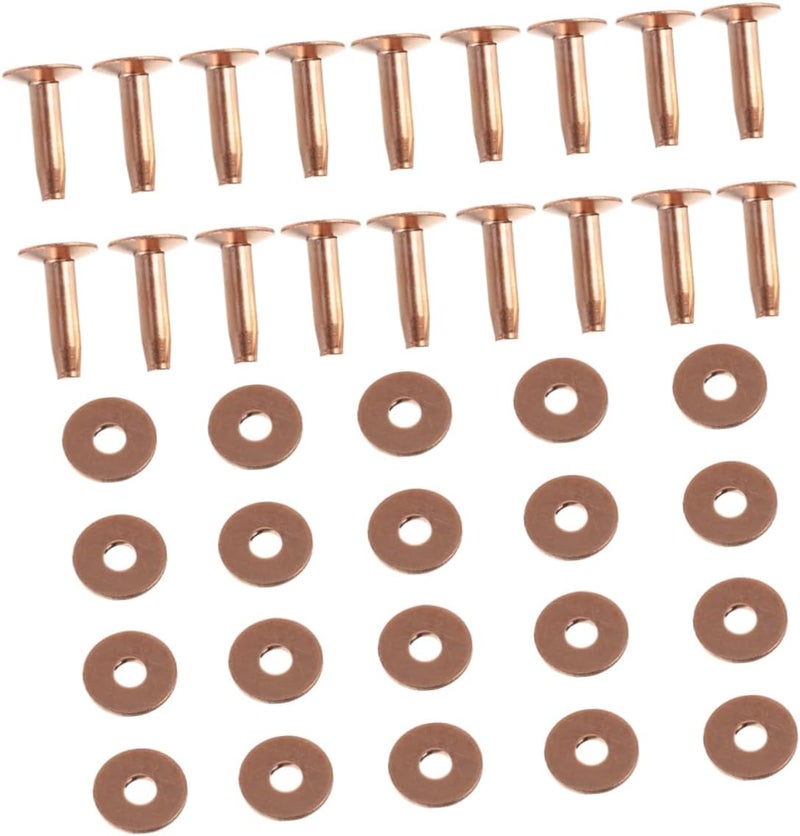 NUOBESTY 40sets Metal Leather Rivets Kit DIY Luggage Leather Rivet Kit Smooth Edges for Craft - Image 3