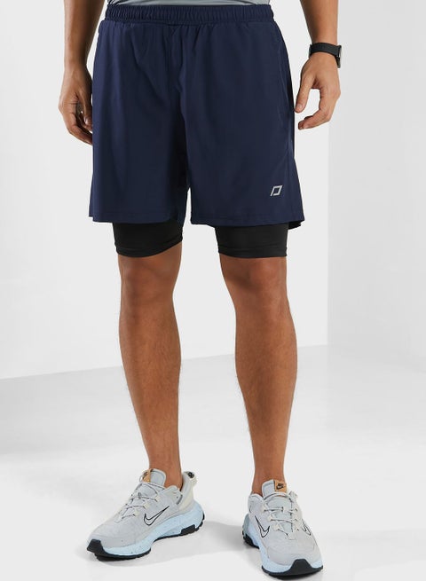 2 In 1 Compression Training Shorts