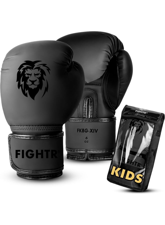 FIGHTR Kids Boxing Gloves And More Stability | Junior Boys And Girls | Boxing, MMA, Muay Thai, Kickboxing & Martial Arts 04 Oz | Incl. Carry Bag - Image 1