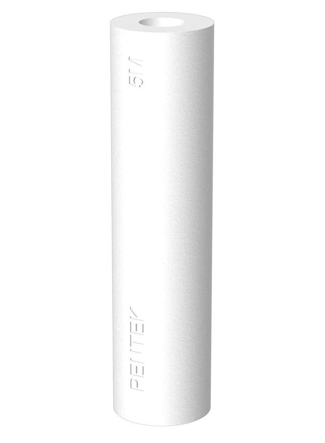 Pentek Pentair Pentek P5 Sediment Water Filter, 10-Inch, Under Sink Spun-Bonded Polypropylene Replacement Cartridge, 10" x 2.5", 5 Micron - Image 2
