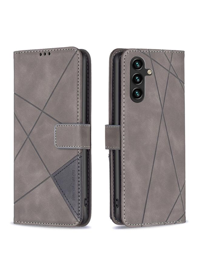 erorex Case For Samsung Galaxy A56 5G Magnetic Buckle Rhombus Texture Leather Phone Case - Image 1