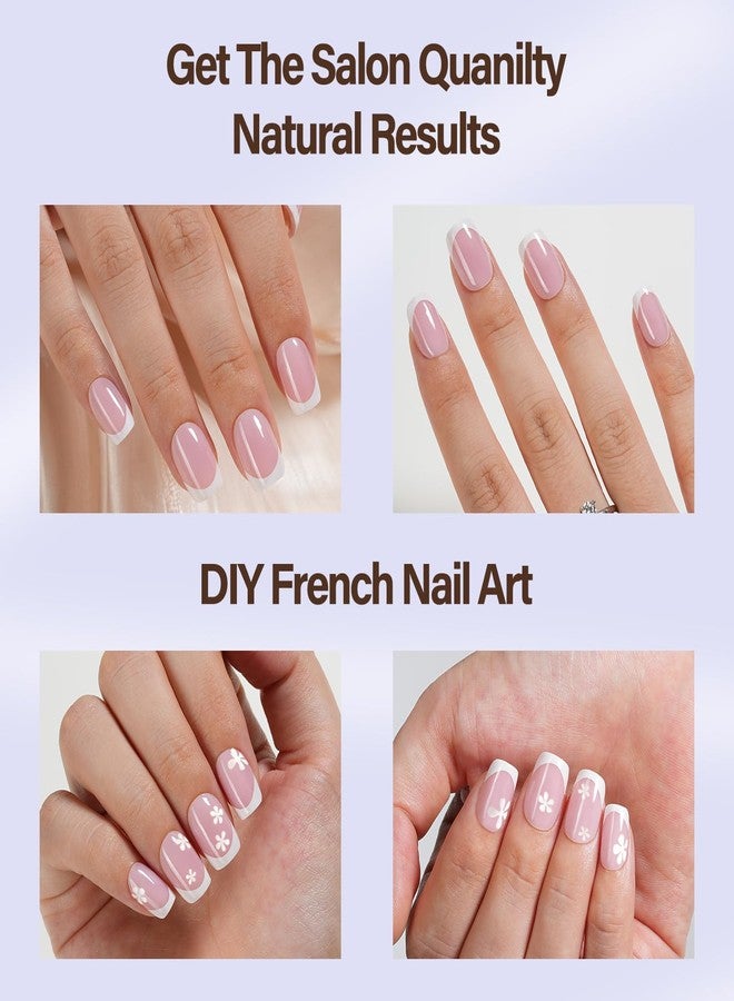 Misssix XBASICTIPS French Tip Press On Nails, 150Pcs French Gel Nail Tips Short Square Pink, Soft Gel Pre-shaped No Need to File 3 in 1 Tips, Fake Nails for Nail Art DIY Extension Designs 15 Sizes - Image 4