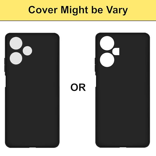 CEDO Back Cover for Redmi 12 (5G) / Poco M6 Pro (5G) | Camera Bump Protection & Inner Velvet Fabric Lining | Ultra Slim Matte Soft Rubberised Case Cover (Black) - Image 2