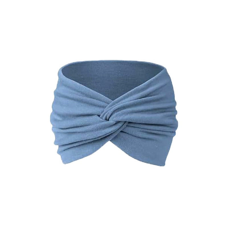 Generic Bohemian Elastic Sports Headband for Women 21# fog blue 