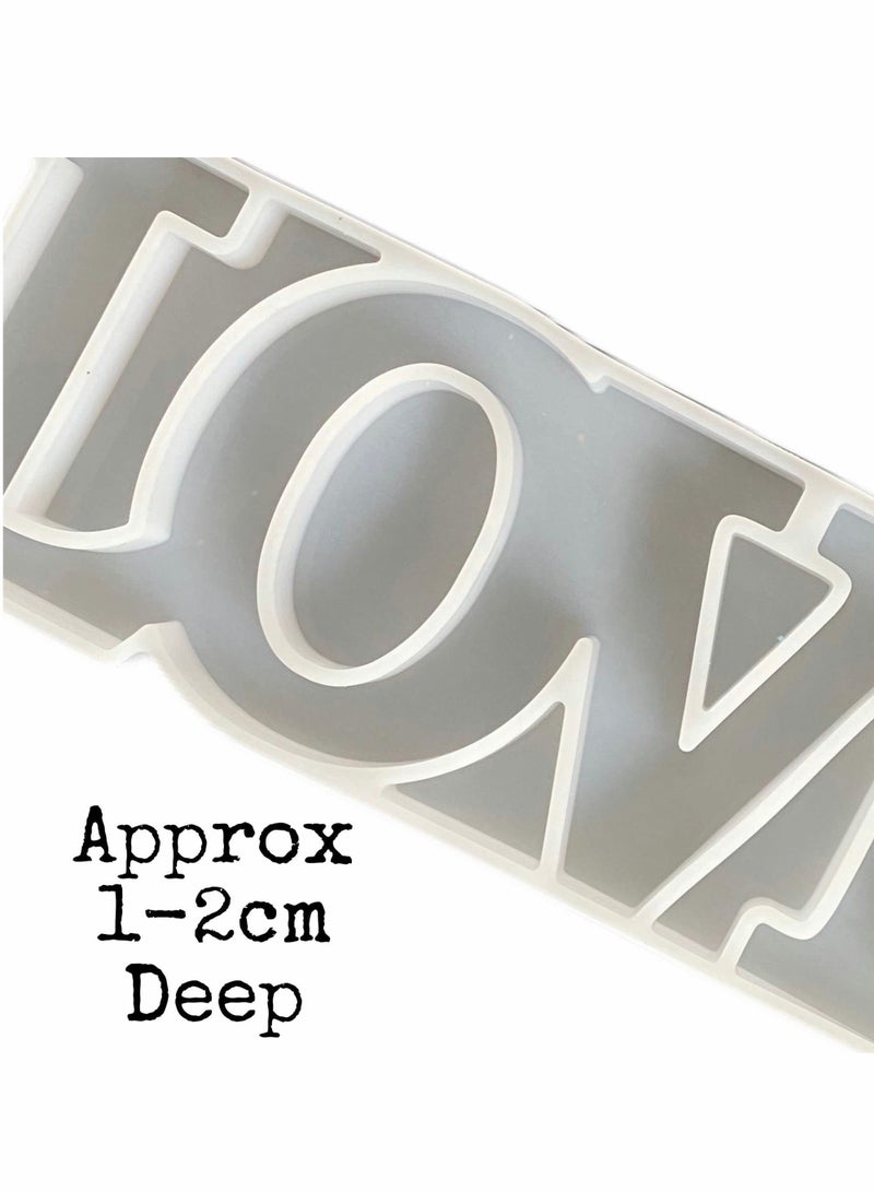 SYOSI Resin Casting Mould, 3D Letter Heart Text Shape Silicone Mould Set for DIY Photo Frames, Crafts, Key Rings, Home Decorations, Jewelry Making, Flower Preservation (3pcs, Heart Shape) - Image 5