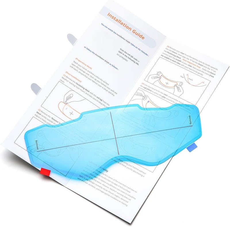 WeePro Anti-Fog Helmet Visor Film for Motorcycle Helmets Face Shield Compatible with ARAI XD4 Helmets Visor Insert Anti-fog,Clear Vision Fog Free Helmet Shield for Cold and Rainy Days 3.7" x 10.7" - Image 4