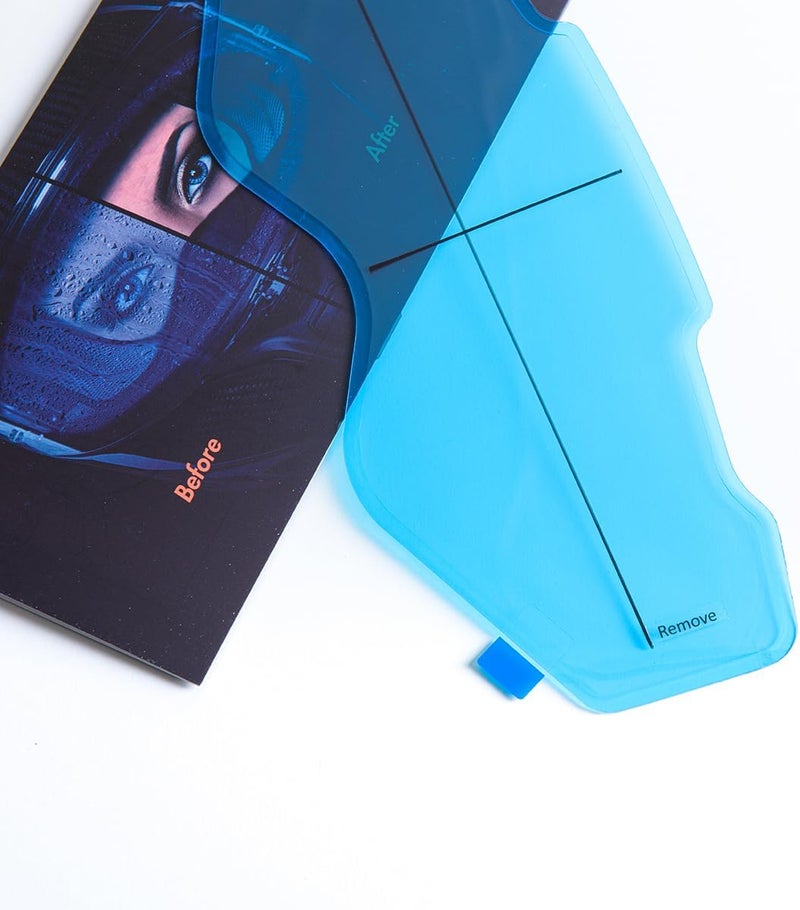 WeePro Anti-Fog Helmet Visor Film for Motorcycle Helmets Face Shield Compatible with ARAI XD4 Helmets Visor Insert Anti-fog,Clear Vision Fog Free Helmet Shield for Cold and Rainy Days 3.7" x 10.7" - Image 5