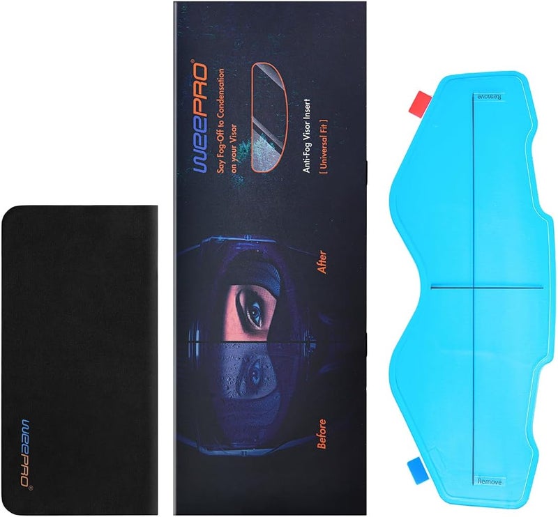 WeePro Anti-Fog Helmet Visor Film for Motorcycle Helmets Face Shield Compatible with ARAI XD4 Helmets Visor Insert Anti-fog,Clear Vision Fog Free Helmet Shield for Cold and Rainy Days 3.7" x 10.7" - Image 2