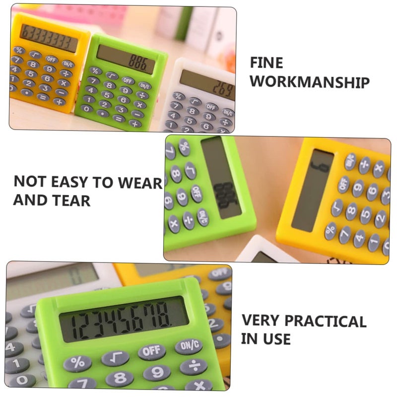 Portable Mini Calculator Set For Students Easy Arithmetic Exams Everyday Use 3pcs - Image 4